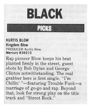 Blow, Kurtis / Kingdom Blow / 1986