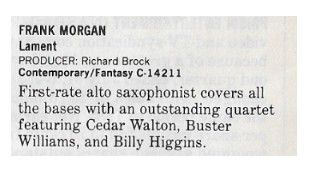 Morgan, Frank / Lament / 1986