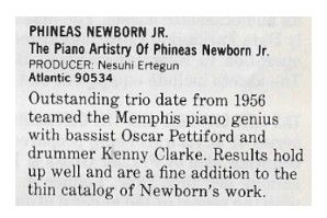 Newborn, Phineas (Jr.) / The Piano Artistry of Phineas Newborn Jr. / 1986