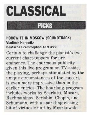 Horowitz, Vladimir / Horowitz in Moscow / 1986