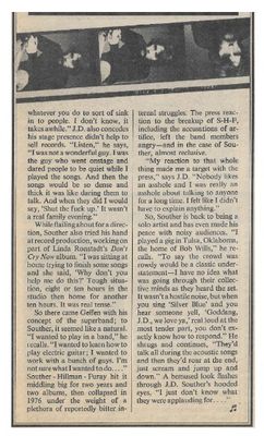 Souther, J.D. / Rolling Stone Story / 10-7-76