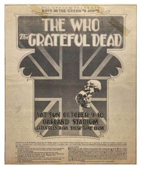 Who, The--Grateful Dead / Oakland Stadium / 1976