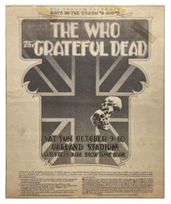 Who, The--Grateful Dead / Oakland Stadium / 1976