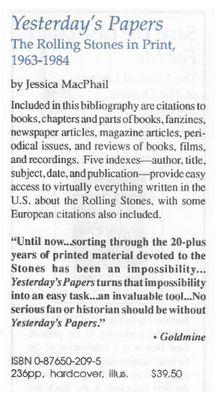 Rolling Stones, The / Yesterday's Papers / 1993