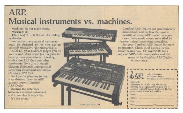 ARP / Musical Instruments vs. Machines / 1978