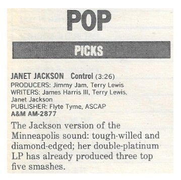 Jackson, Janet / Control / 1986