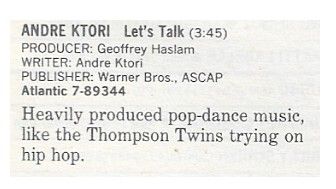 Ktori, Andre / Let's Talk / 1986