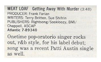 Meat Loaf / Getting Away with Murder / 1986