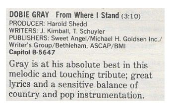 Gray, Dobie / From Where I Stand / 1986