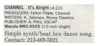 Channel / It's Alright / 1986
