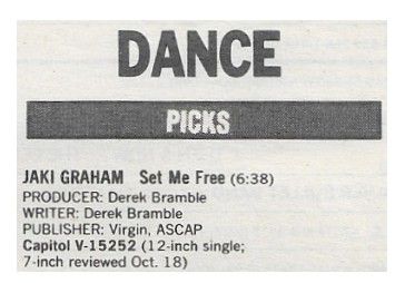 Graham, Jaki / Set Me Free / 1986