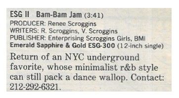 ESG II / Bam-Bam Jam / 1986