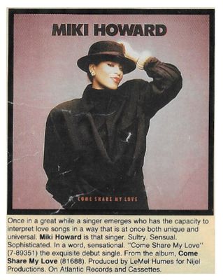 Howard, Miki / Come Share My Love / 1986