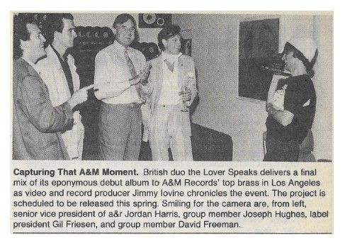 Lover Speaks, The / Capturing That A&amp;M Moment. / 1986