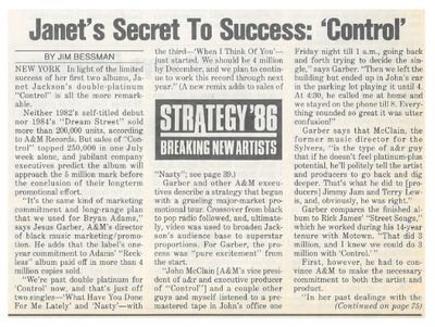 Jackson, Janet / Janet's Secret to Success: 'Control' / 1986