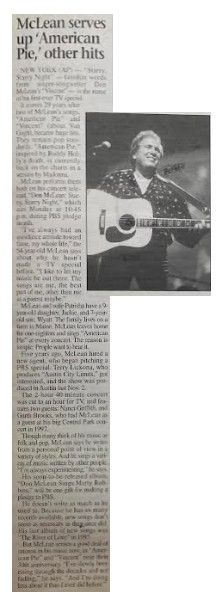 McLean, Don / McLean Serves Up 'American Pie', Other Hits / 2000