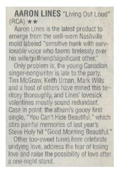 Lines, Aaron / Living Out Loud / 2003