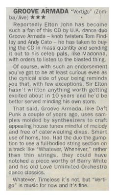 Groove Armada / Vertigo / 2000