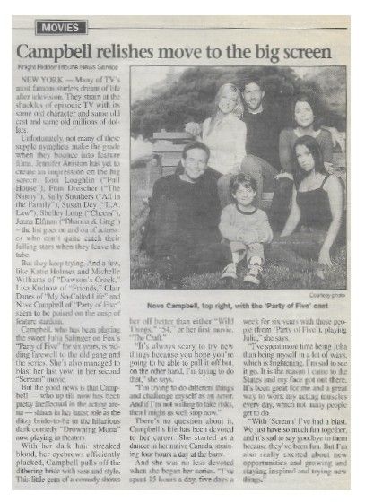 Campbell, Neve / Campbell Relishes Move to the Big Screen / 2000