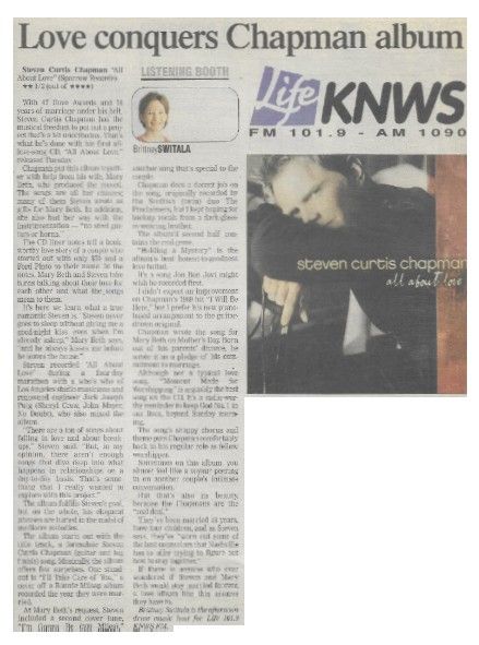 Chapman, Steven Curtis / All About Love / 2003