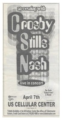 Crosby, Stills + Nash / US Cellular Center / 2003