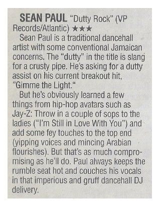 Paul, Sean / Dutty Rock / 2002