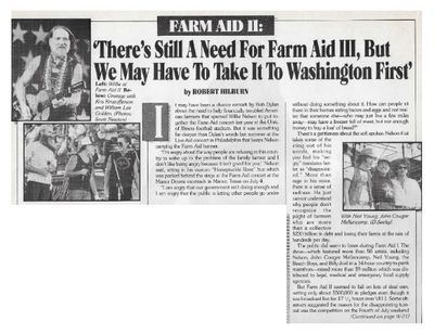 Nelson, Willie / There's Still a Need for Farm Aid III / 1986