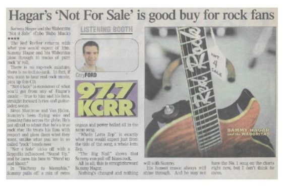 Hagar, Sammy / Not 4 Sale / 2003