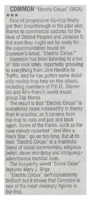 Common / Electric Circus / 2003