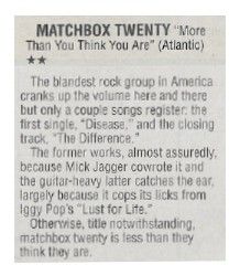 Matchbox Twenty / More Than You Think You Are / 2002