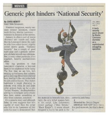 Lawrence, Martin / Generic Plot Hinders 'National Security' / 2003