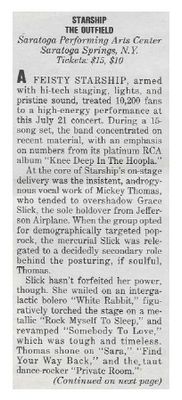 Starship / Saratoga Performing Arts Center / 1986