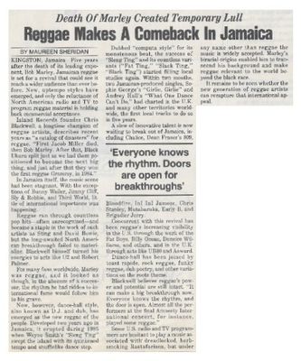 Marley, Bob / Reggae Makes a Comeback in Jamaica / 1986