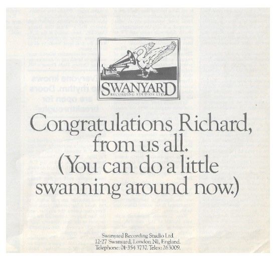 Burgess, Richard James / Swanyard Recording Studios / 1986