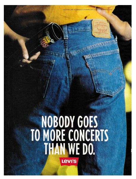 Levi's / Nobody Goes to More Concerts Than We Do. / 1988