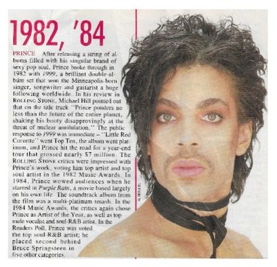 Prince / Closeup Photo with Story / 1986