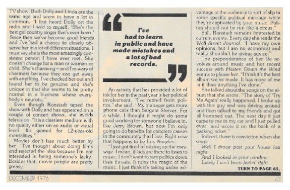 Ronstadt, Linda / Oreos and Love Gone Wrong / 1976