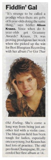 Krauss, Alison / Fiddlin' Gal / 1991