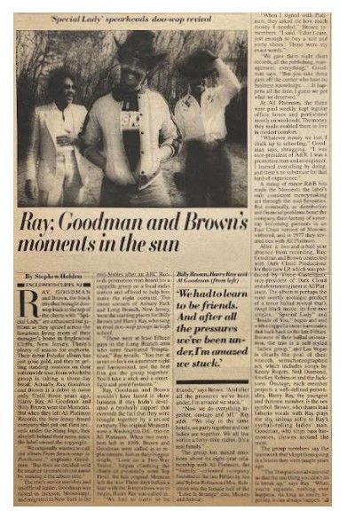 Ray, Goodman + Brown / Moments in the Sun / 1980