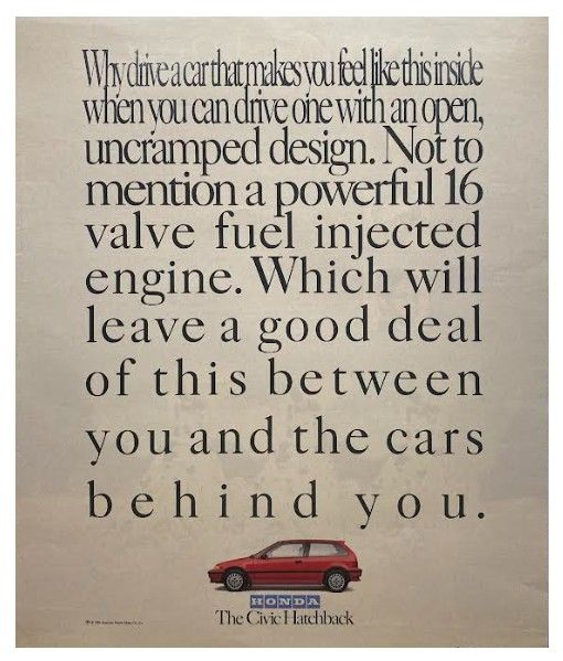 Honda / The Civic Hatchback / 1990