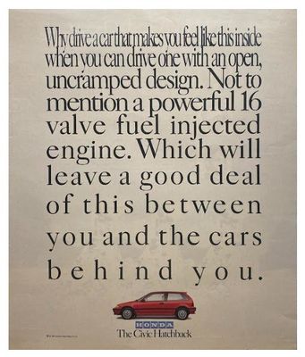Honda / The Civic Hatchback / 1990