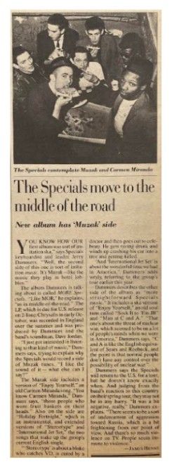 Specials, The / The Specials Move to the Middle of the Road / 1980