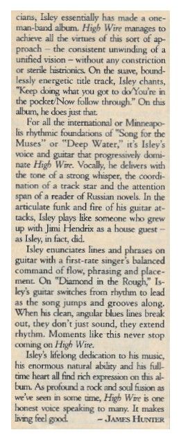 Isley, Ernie / High Wire / 1990