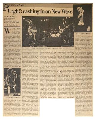 Dead Boys--X--Pere Ubu / Santa Monica Civic Auditorium / 1980