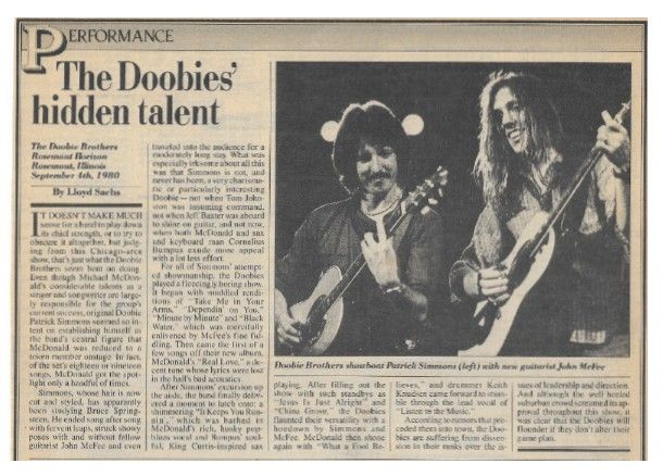 Doobie Brothers, The / Rosemont Horizon / 1980