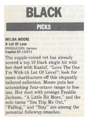 Moore, Melba / A Lot of Love / 1986