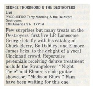Thorogood, George / Live / 1986