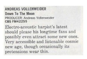 Vollenweider, Andreas / Down to the Moon / 1986