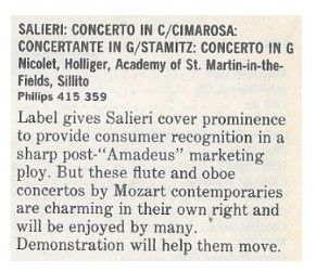 Salieri / Concerto in C / 1986