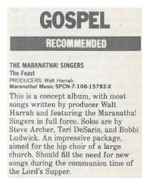 Maranatha! Singers, The / The Feast / 1986